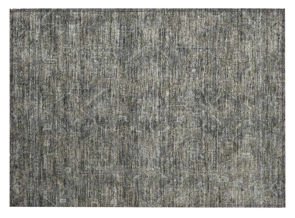 2' X 3' Brown and Black Oriental Washable Non Skid Indoor Outdoor Area Rug