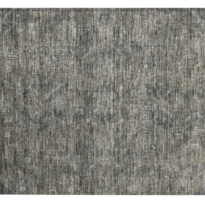 2' X 3' Brown and Black Oriental Washable Non Skid Indoor Outdoor Area Rug
