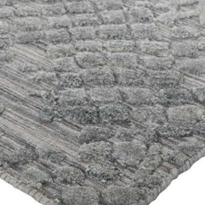 2' X 3' Gray Abstract Hand Woven Area Rug