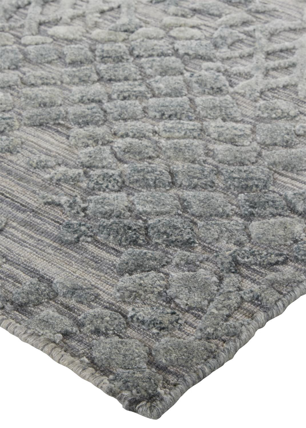 2' X 3' Gray Abstract Hand Woven Area Rug