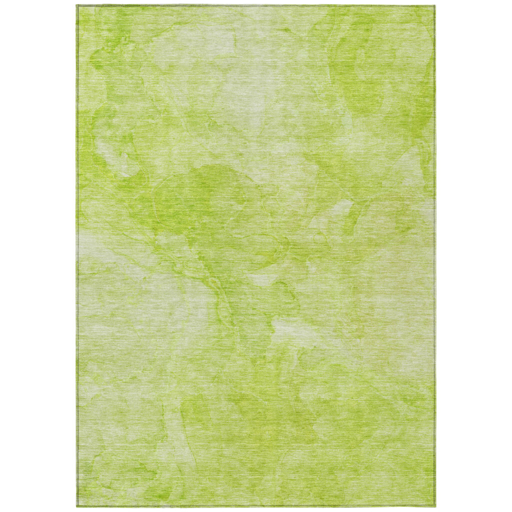 10' X 14' Artichoke Green And Lime Green Nautical Washable Indoor Outdoor Area Rug