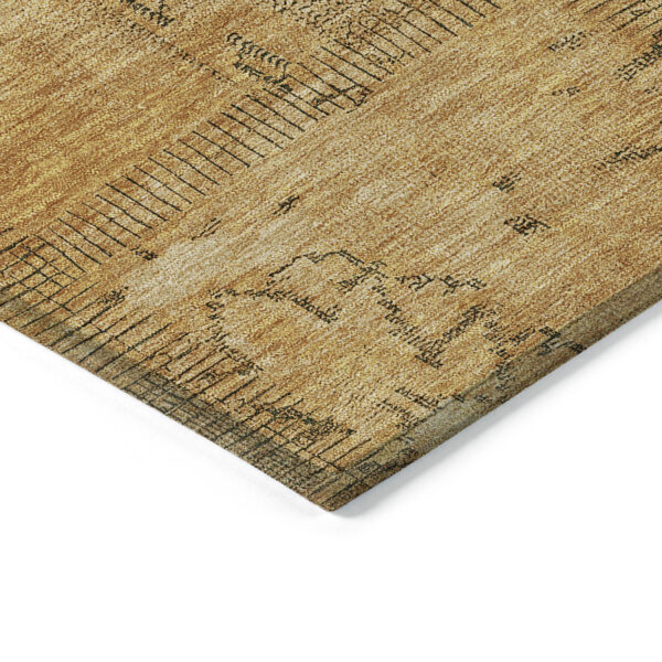 9' X 12' Peach Gray And Charcoal Patchwork Washable Indoor Outdoor Area Rug