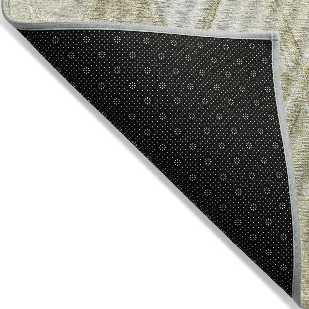 3' X 5' Khaki Beige And Tan Geometric Washable Indoor Outdoor Area Rug