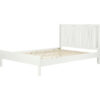 White Shiplap Texture Solid Wood Queen Bed Frame