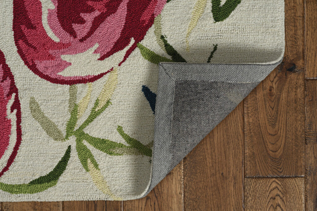 2'X4' Ivory Pink Hand Hooked Flamingo Indoor Accent Rug
