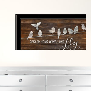 Set Of Two Spread Your Wings 2 Black Framed Print Wall Art