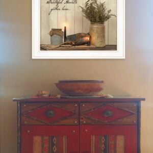 Grateful Hearts 1 White Framed Print Wall Art