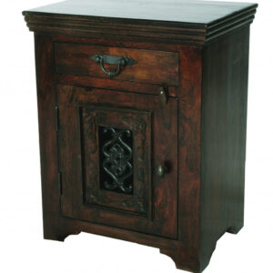 30" Dark Brown One Drawer Nightstand