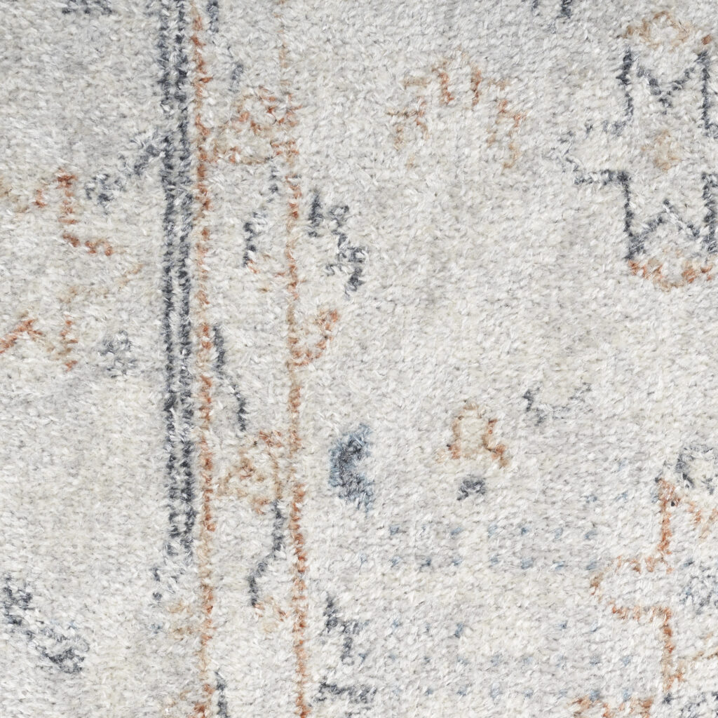 9' X 12' Light Blue Oriental Power Loom Distressed Area Rug