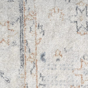 9' X 12' Light Blue Oriental Power Loom Distressed Area Rug