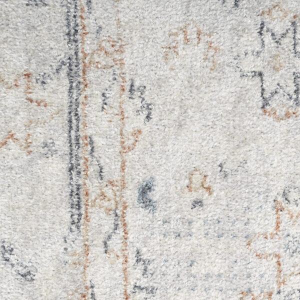 9' X 12' Light Blue Oriental Power Loom Distressed Area Rug