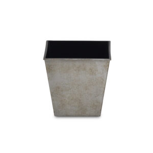 5" Gray Recycled Plastic Indoor Outdoor Square Pot Planter