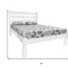 White Solid Wood Full Bed Frame