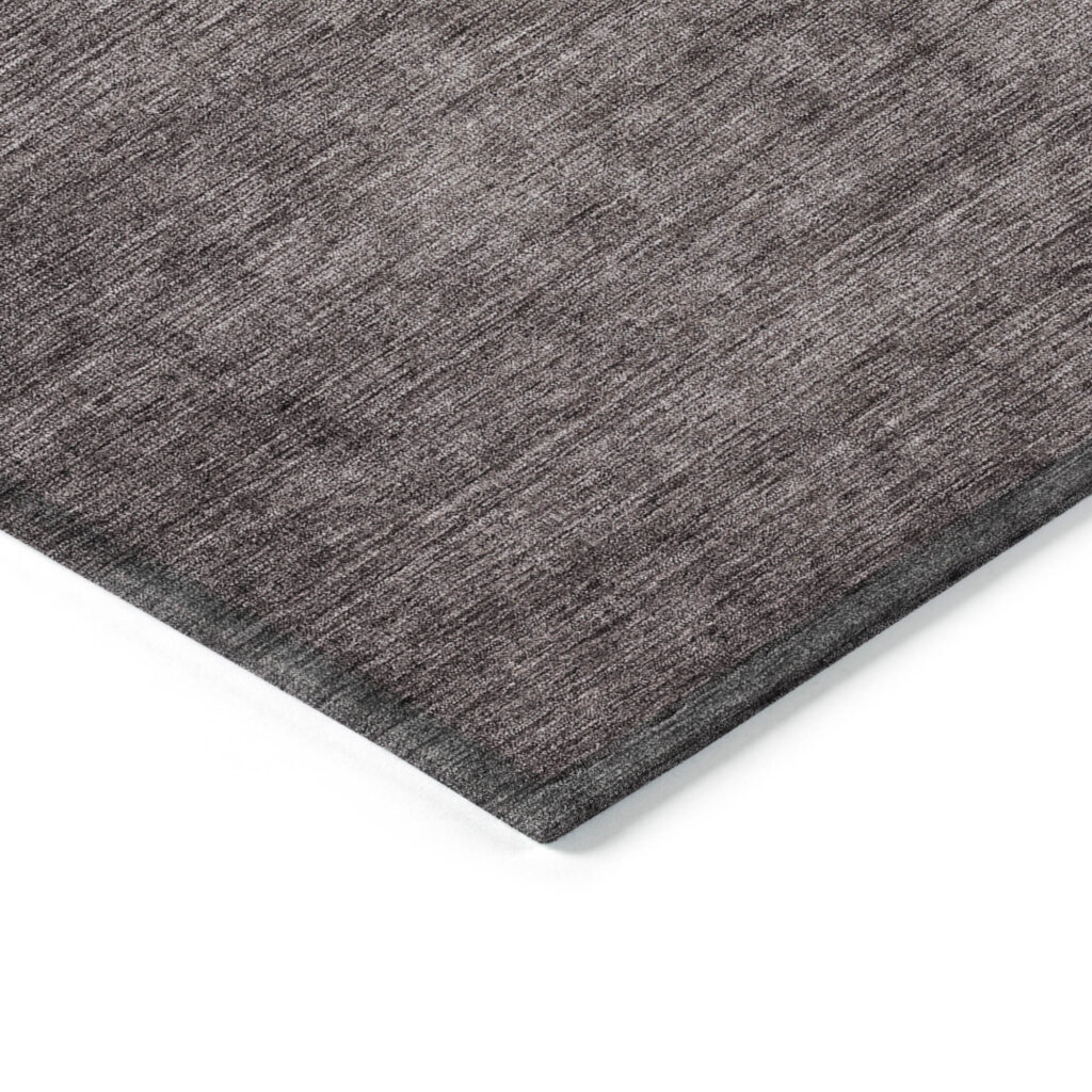 3' X 5' Gray Charcoal And Brown Ombre Washable Indoor Outdoor Area Rug