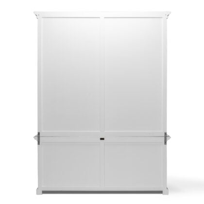 Kitchen & Dining — 65″ White Solid Wood Frame Dining Hutch With Fourteen Shelves