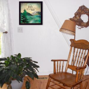 This Lake Is Calling Black Framed Print Wall Art