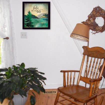 This Lake Is Calling Black Framed Print Wall Art