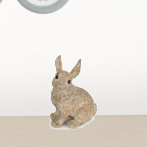 Set Of Three 7" Stone Polyresin Rabbit Figurine