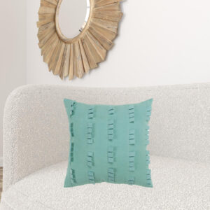 20" Aqua Cotton Pillow