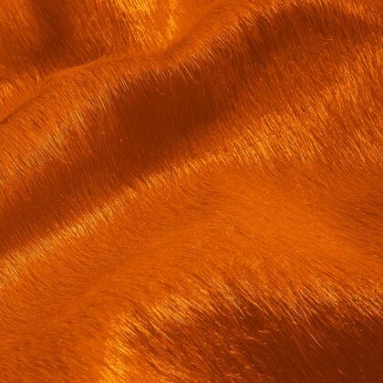 60" X 84" Orange Cowhide - Area Rug