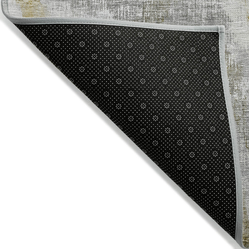 5' X 8' Taupe Gray And Brown Abstract Washable Indoor Outdoor Area Rug