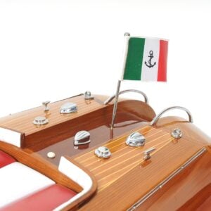15" Wood Brown Riva Aquarama Speedboat Exclusive Display Case Edition Hand Painted Model Boat