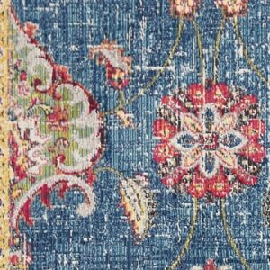 118 X 158 Blue Polypropylene Rug