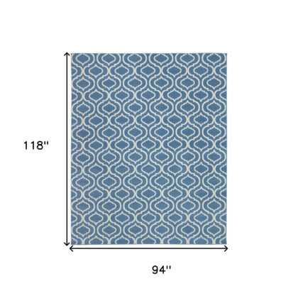 8' x 10' Gray Moroccan Power Loom Area Rug