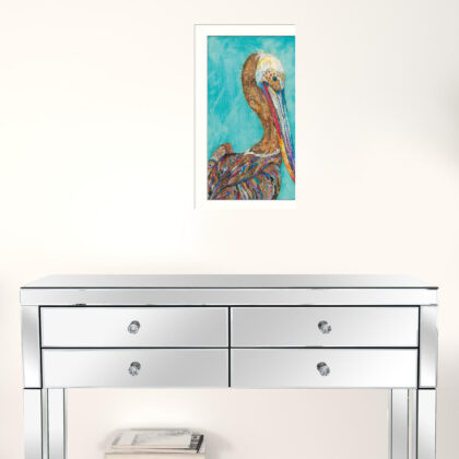 Pelican I White Framed Print Wall Art