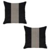 Set Of Two 18" X 18" Black And Brown Polyester Houndstooth Zippered Pillow