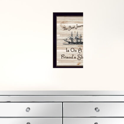 Friendship Journey 2 Black Framed Print Wall Art