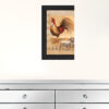 Rooster Montage II Black Framed Print Wall Art