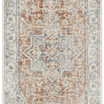 10' Gold and Ivory Oriental Power Loom Washable Runner Rug