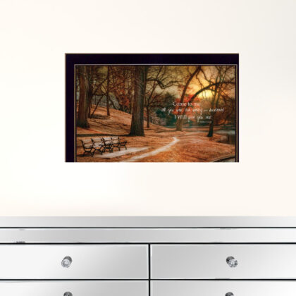 I Will Give You Rest 2 Black Framed Print Wall Art