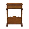 24" Brown Solid And Manufactured Wood Rectangular End Table With Drawer