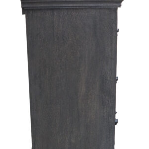 64" Gray Solid Wood Seven Drawer Double Dresser