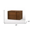 Modern Walnut Nightstand with Two Integrated Drawers