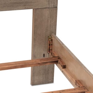 Green Shiplap Texture Distressed Solid Wood Queen Bed Frame