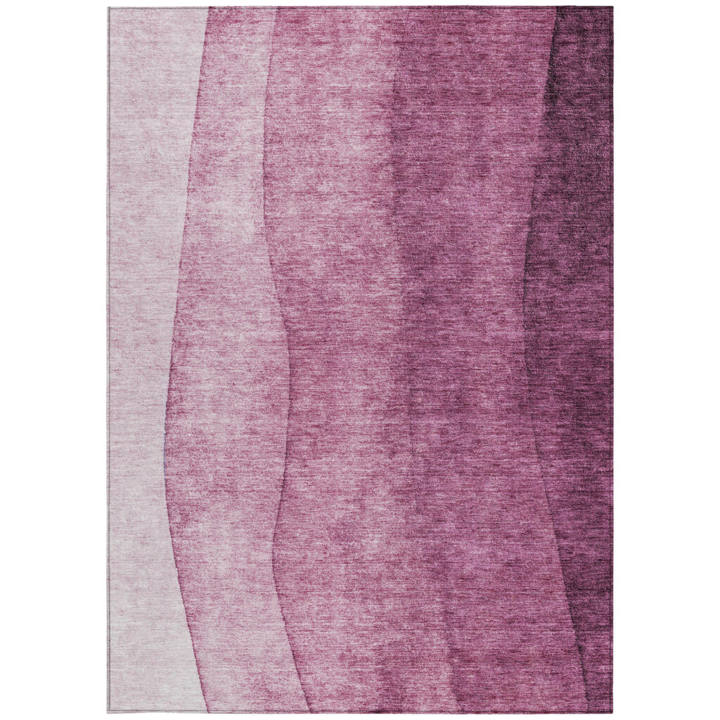 9' X 12' Merlot Blush And Pink Ombre Washable Indoor Outdoor Area Rug