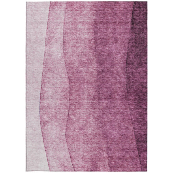 9' X 12' Merlot Blush And Pink Ombre Washable Indoor Outdoor Area Rug