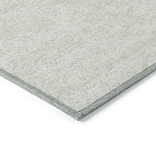 8' X 10' Ivory And Beige Geometric Washable Indoor Outdoor Area Rug