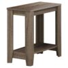 22" Deep Taupe End Table With Shelf
