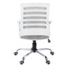 Black Polyester Seat Swivel Adjustable Task Chair Mesh Back Plastic Frame