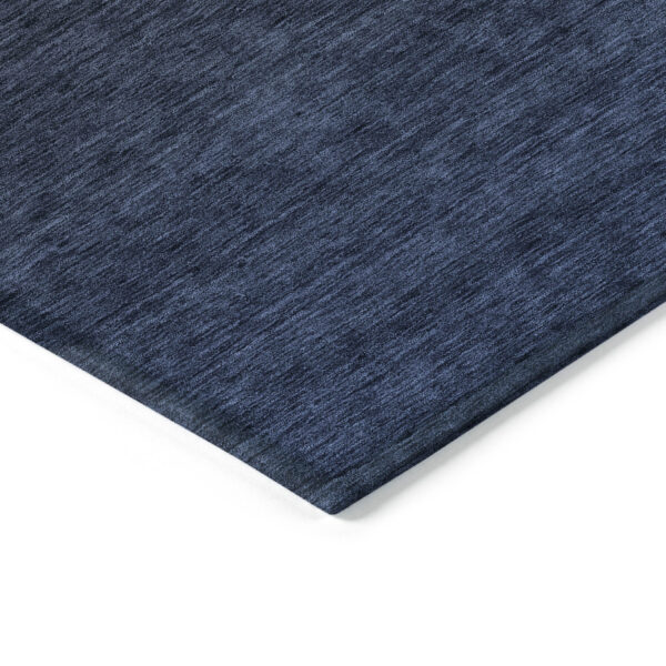 10' X 14' Navy Blue And Charcoal Abstract Washable Indoor Outdoor Area Rug