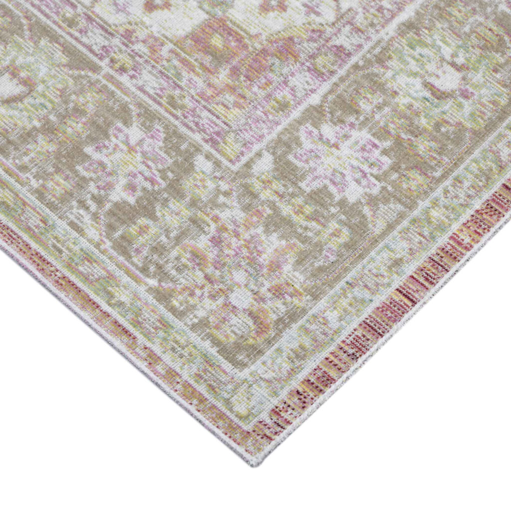 8' x 10' Coral Medallion Power Loom Area Rug