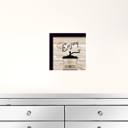 Set Of Two Enjoy Tea Time 2 Black Framed Print Kitchen Wall Art