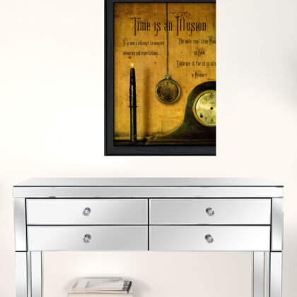 Time Black Framed Print Wall Art
