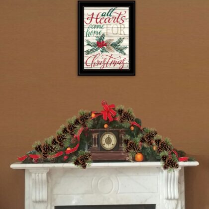 Home For Christmas 2 Black Framed Print Wall Art