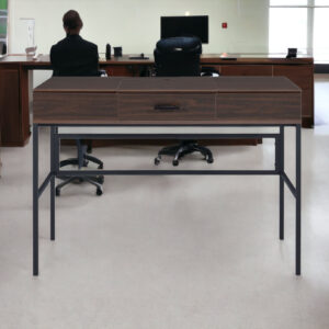 42" Brown and Black Writing Desk