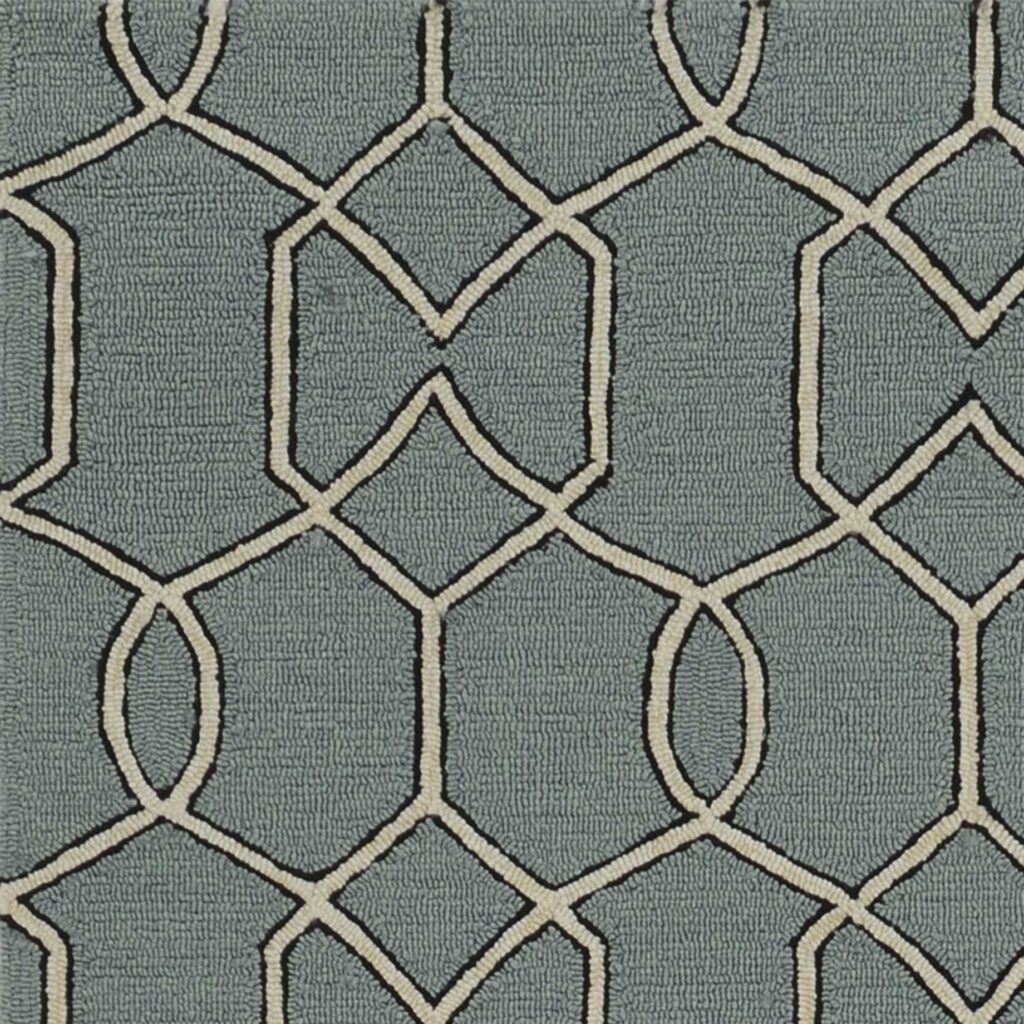 5' X 7' Spa Geometric Trellis Uv Treated Indoor Area Rug